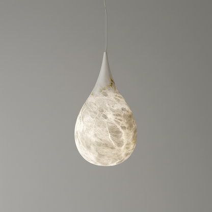 Alabaster Raindrop | Lampa Wisząca do Salonu
