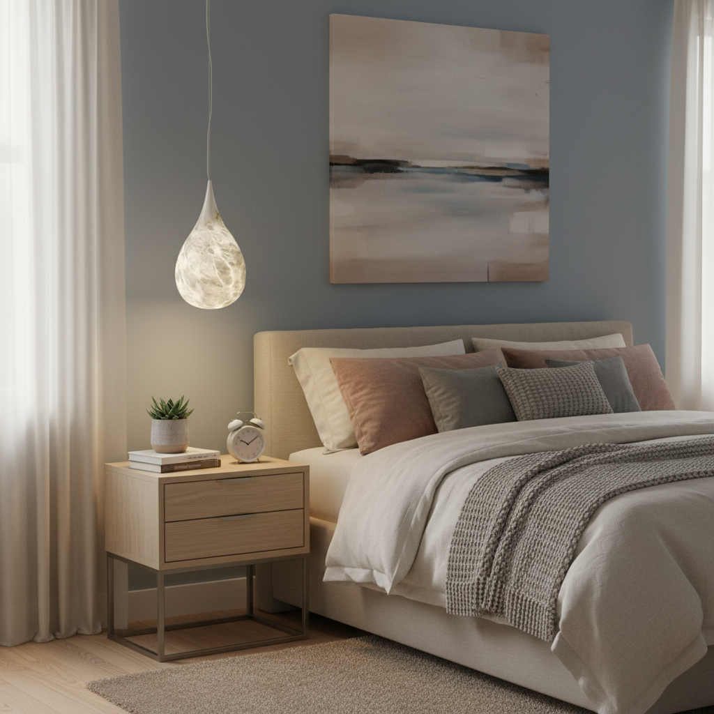 Alabaster Raindrop | Lampa Wisząca do Salonu