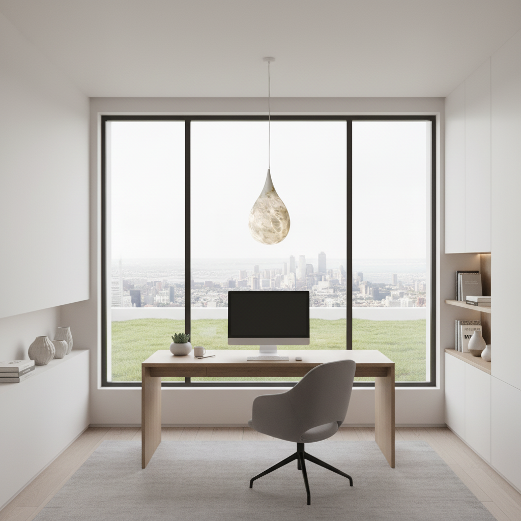 Alabaster Raindrop | Lampa Wisząca do Salonu