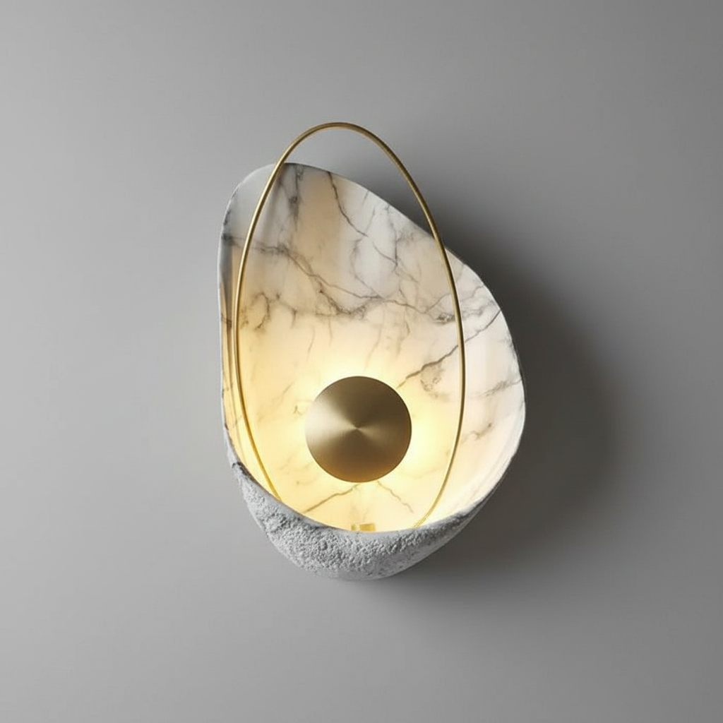 Artisan Shell | Kinkiet Ścienny z Marmuru 27 cm