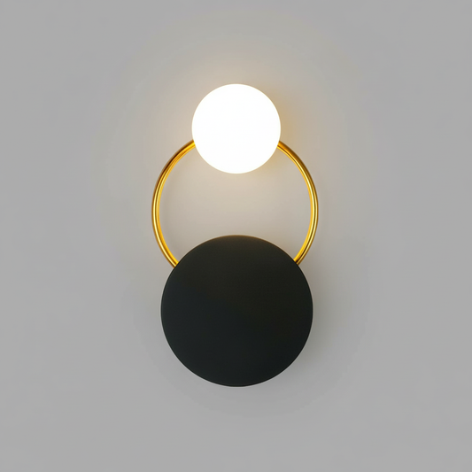Kinkiet Czarny Circular Rings | Kinkiet Ścienny do Sypialni i Salonu