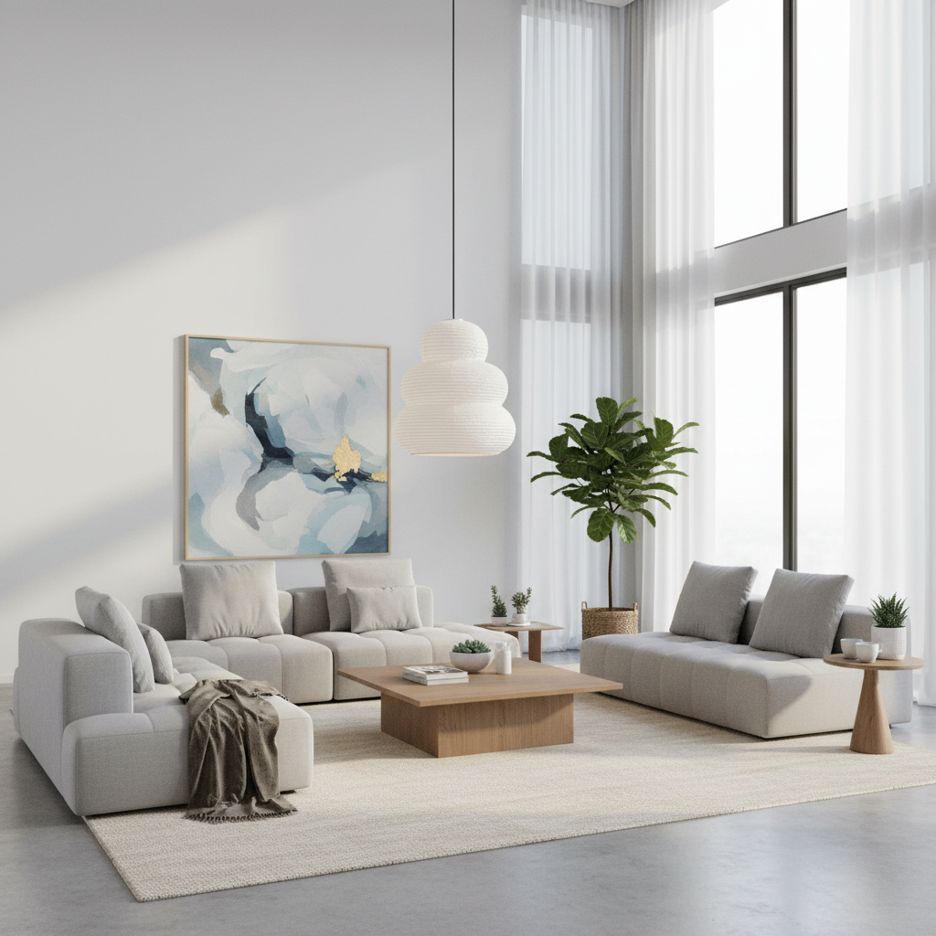 Lampa Wisząca Akari Gourd Washi | Żyrandol do Salonu