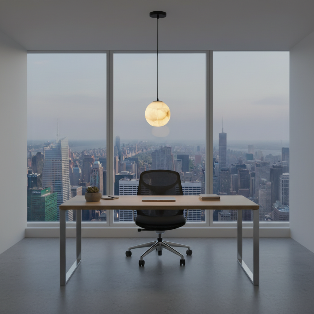 Lampa Wisząca Alabaster Globe | Lampa do Salonu Nowoczesna