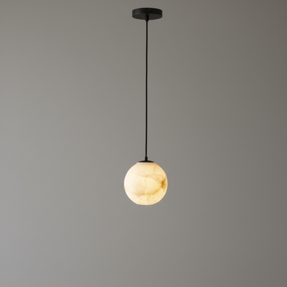 Lampa Wisząca Alabaster Globe | Lampa do Salonu Nowoczesna