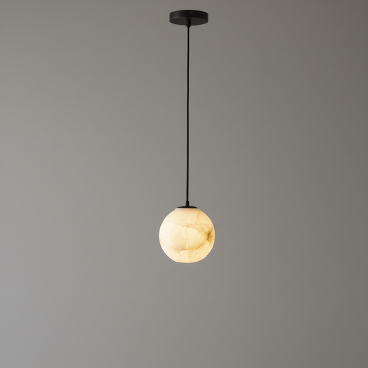Lampa Wisząca Alabaster Globe | Lampa do Salonu Nowoczesna